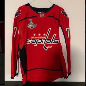 TJ Oshie Capitals Jersey #77 Medium Red Away Home